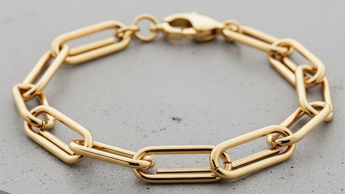 Model Gelang Emas Rantai Paper Clip Paling Diburu Wanita