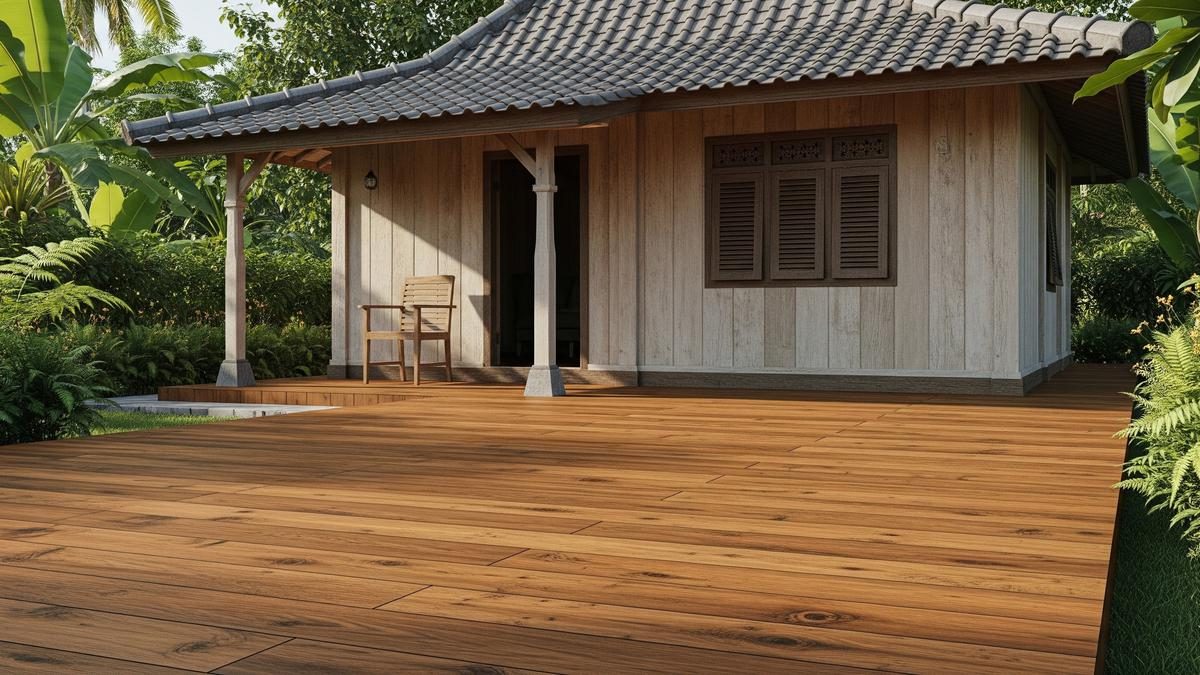 Paduan Lantai Teras Motif Kayu untuk Rumah Pedesaan