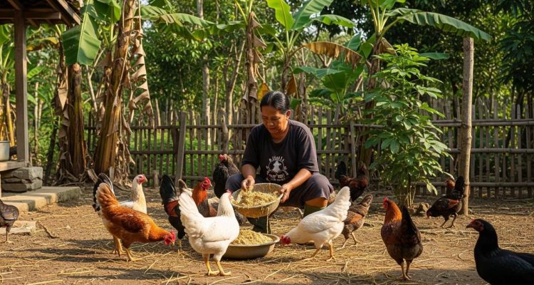 Pakan Ayam Kampung Murah, Bergizi, dan Mudah Ditemukan di Desa