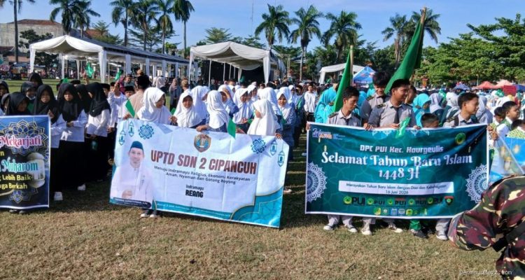 Pawai Tahun Baru Islam 1 Muharam 1448 H Haurgeulis: Ribuan Warga & Pelajar Ikut