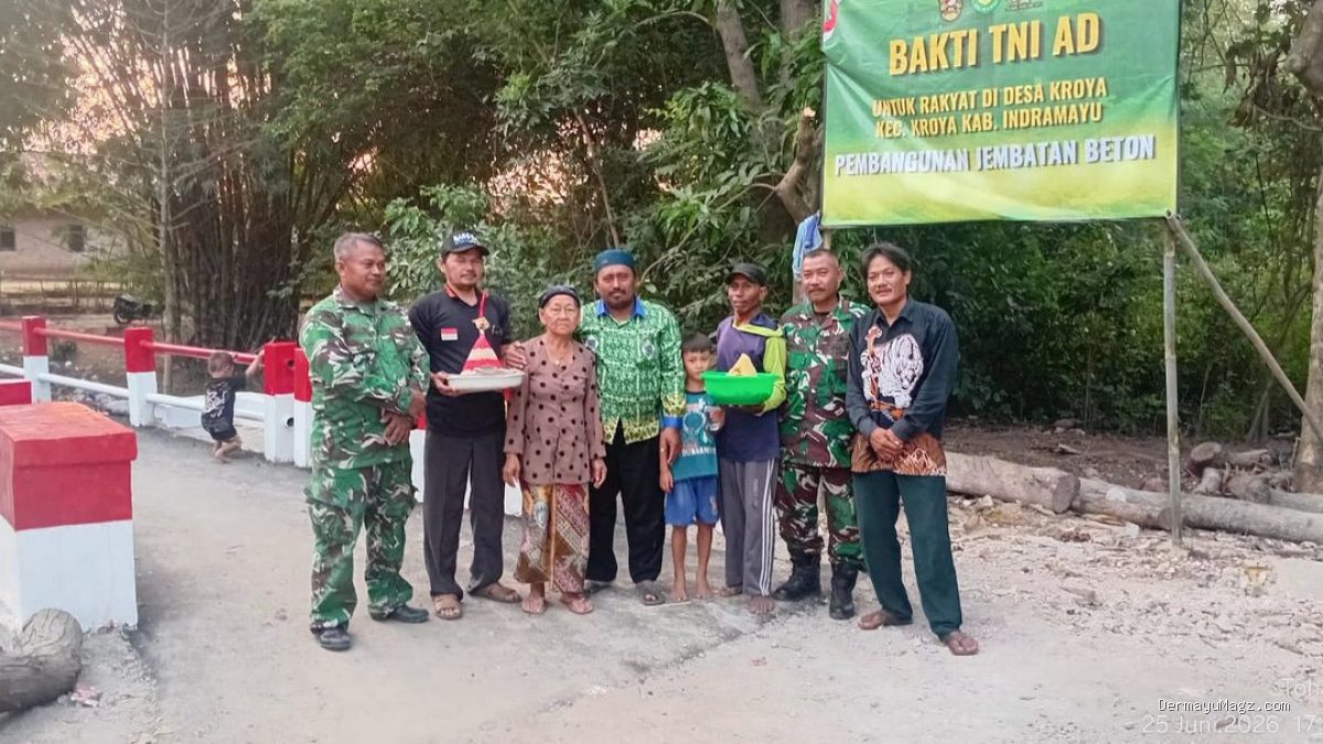 Pembangunan Jembatan Perintis Garuda Rampung: Warga Kroya Indramayu Gelar Syukuran