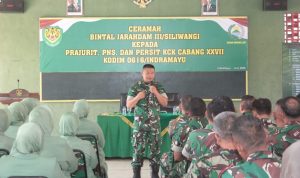 Pembinaan Mental Kodim Indramayu: Ceramah Bintaljarahdam III/Siliwangi