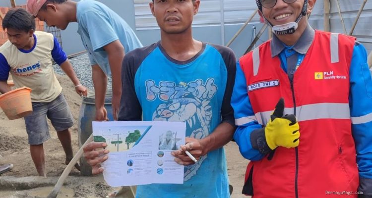 PLN UP3 Indramayu: Sosialisasi K3 Dekat Jaringan Listrik Konstruksi