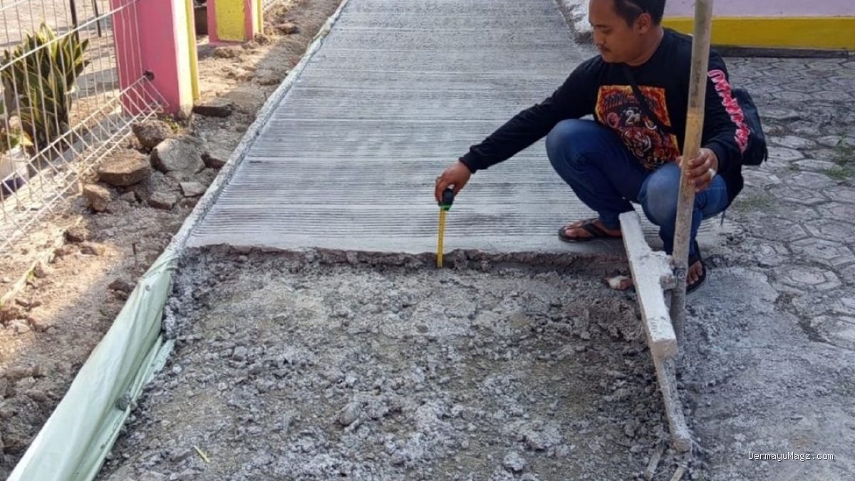 Rabat Beton Desa Sukahaji Indramayu Disorot LSM Harimau, Diduga Curang
