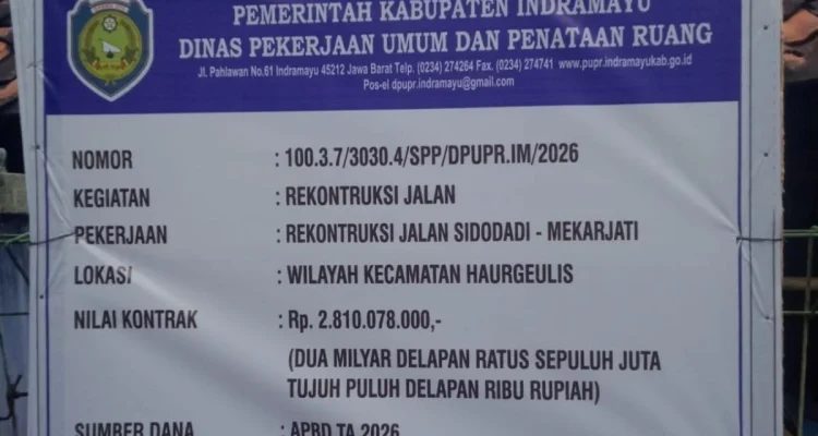 Rekonstruksi Jalan Rp2,81 Miliar Sidodadi Haurgeulis Disorot, Dugaan Penyimpangan