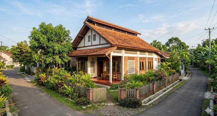 Rumah Hook Pedesaan untuk Sirkulasi Udara Alami Optimal
