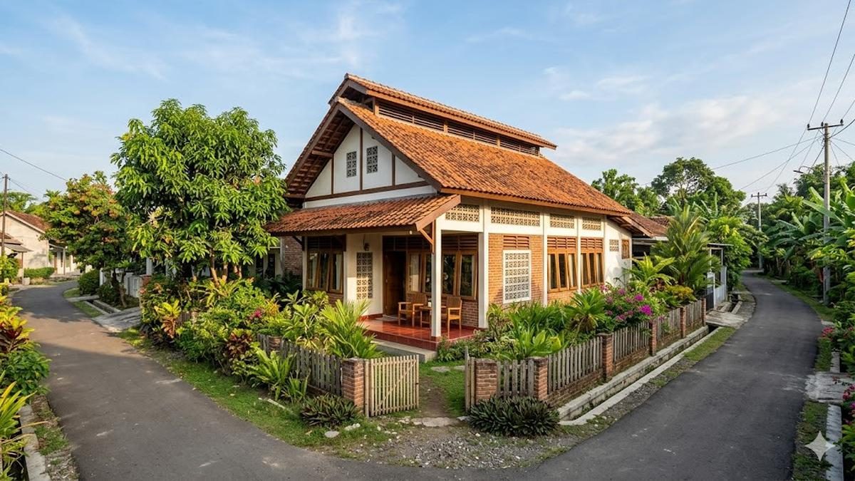 Rumah Hook Pedesaan untuk Sirkulasi Udara Alami Optimal