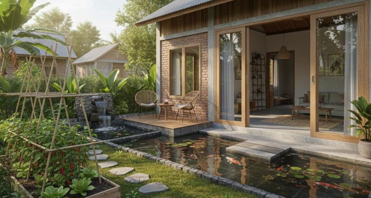 Tips Menghadirkan Area Santai Menyatu dengan Kolam Ikan Mini di Halaman