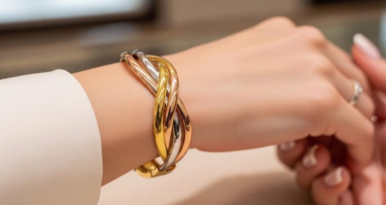 Tren Gelang Emas Tiga Warna Twist: Pilihan Gaya Kekinian