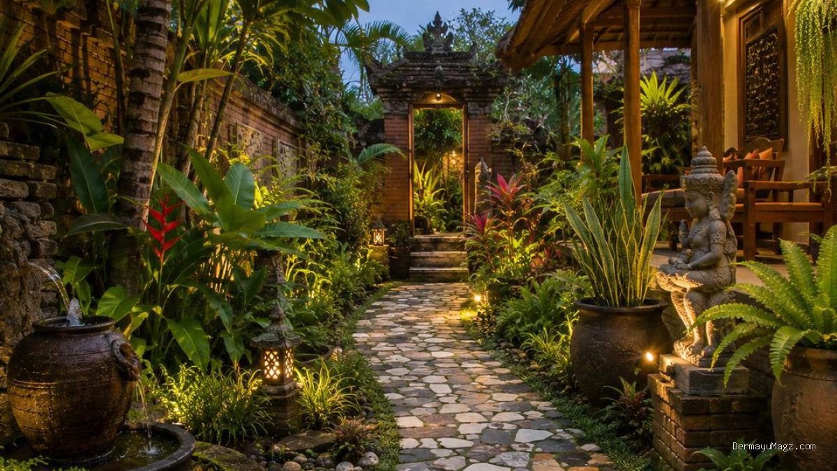 6 Ide Taman Ala Bali dari Barang Bekas, Sulap Halaman Jadi Estetik