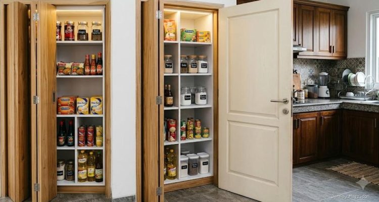 6 Inspirasi Pantry Mini di Balik Pintu Dapur, Solusi Cerdas Memaksimalkan Ruang