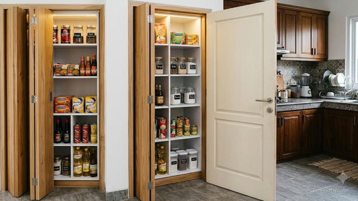 6 Inspirasi Pantry Mini di Balik Pintu Dapur, Solusi Cerdas Memaksimalkan Ruang