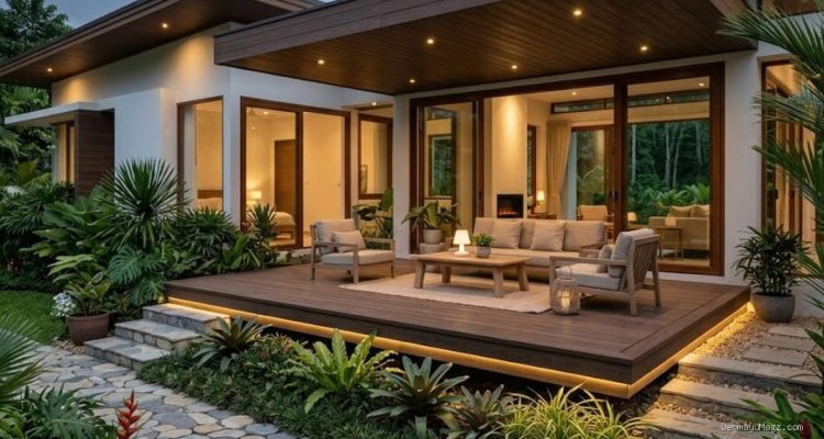6 Inspirasi Teras Lantai Kayu Komposit yang Estetik, Awet, dan Cocok untuk Hunian Modern