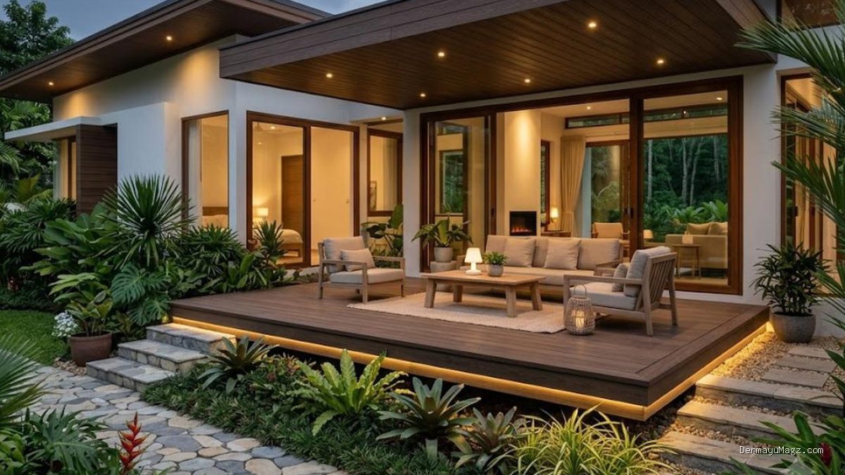 6 Inspirasi Teras Lantai Kayu Komposit yang Estetik, Awet, dan Cocok untuk Hunian Modern