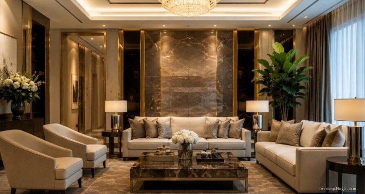 7 Dekorasi Ruang Tamu Mewah dan Elegan ala Hotel Bintang Lima
