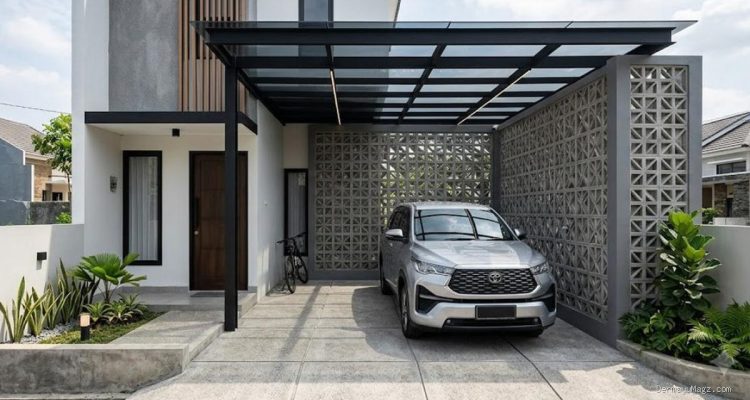 7 Ide Carport 3x6 Meter Berbahan Roster Beton yang Elegan dan Hemat Biaya