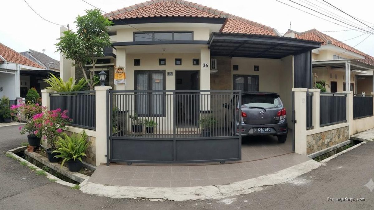 7 Ide Pagar Geser Aman untuk Rumah Tipe 36 dengan Satu Carport