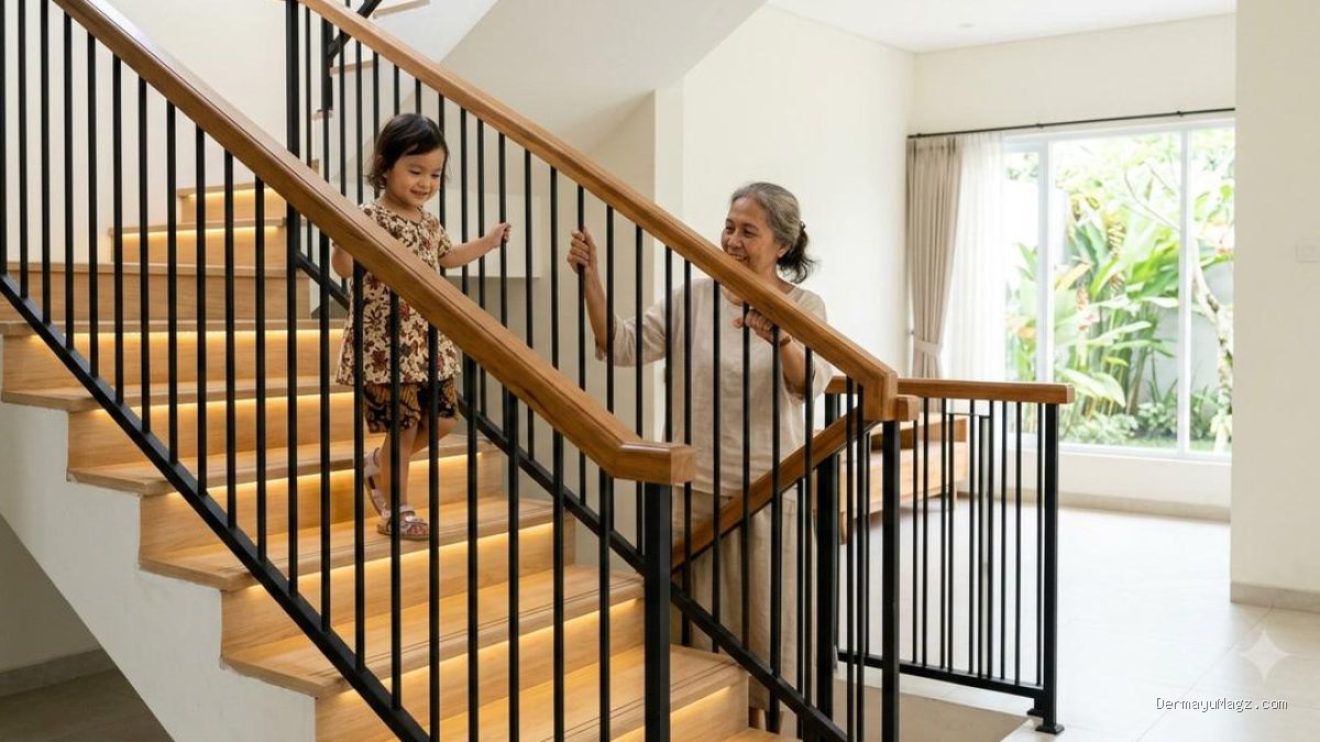 7 Ide Railing Tangga yang Aman untuk Anak dan Lansia Tanpa Mengabaikan Estetika