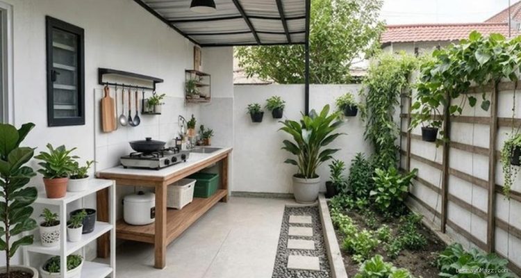 7 Inspirasi Dapur Terbuka di Halaman Belakang Rumah Subsidi yang Fungsional dan Estetik