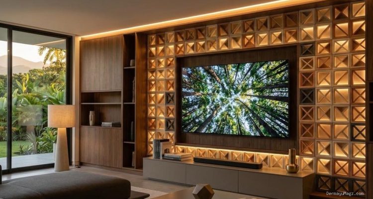 7 Inspirasi Dinding TV Roster dan LED, Bikin Ruang Keluarga Mewah