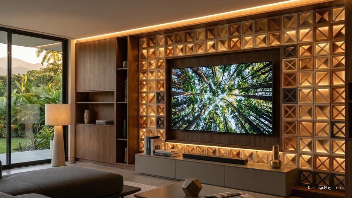 7 Inspirasi Dinding TV Roster dan LED, Bikin Ruang Keluarga Mewah
