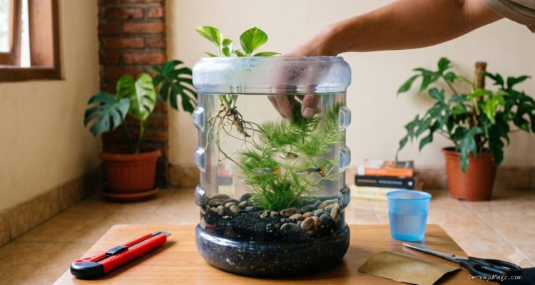 7 Langkah Membuat Kolam Mini dari Galon Bekas Tanpa Aerator agar Air Jernih dan Ikan Sehat