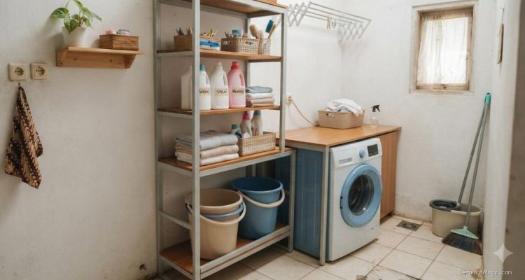 7 Rekomendasi Tempat Menyimpan Ember agar Area Laundry Rapi untuk Rumah Kontrakan