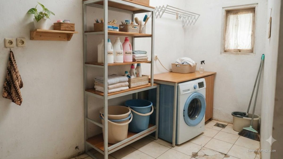 7 Rekomendasi Tempat Menyimpan Ember agar Area Laundry Rapi untuk Rumah Kontrakan
