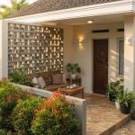 8 Ide Teras Rumah dengan Pucuk Merah dan Roster Beton, Kombinasi Sederhana yang Bikin Este...