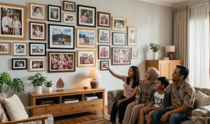 8 Inspirasi Dekorasi Dinding Galeri Foto Keluarga yang Estetik dan Berkesan
