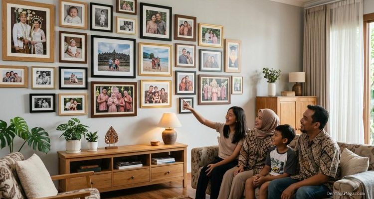 8 Inspirasi Dekorasi Dinding Galeri Foto Keluarga yang Estetik dan Berkesan