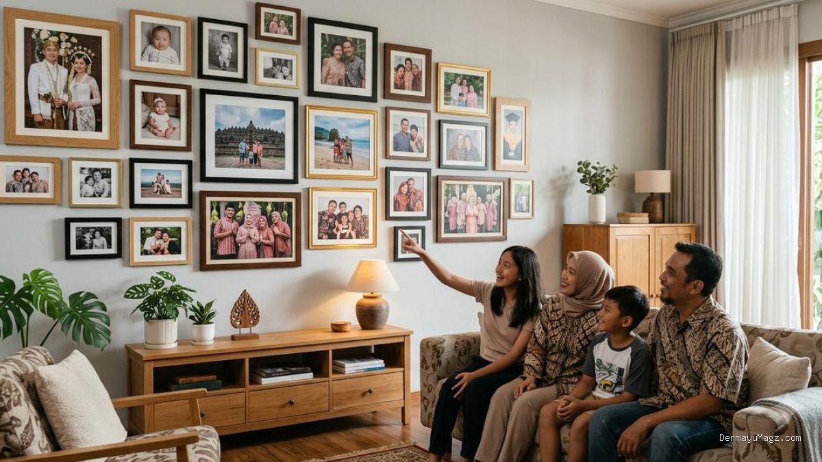 8 Inspirasi Dekorasi Dinding Galeri Foto Keluarga yang Estetik dan Berkesan