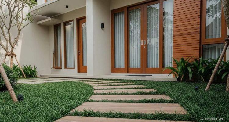 Inspirasi Jalan Setapak Rumput Gajah Mini untuk Taman Minimalis