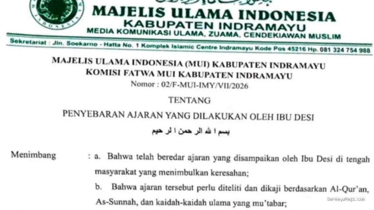MUI Indramayu Nyatakan Ajaran Islam 4S Menyimpang, Segera Ditindak