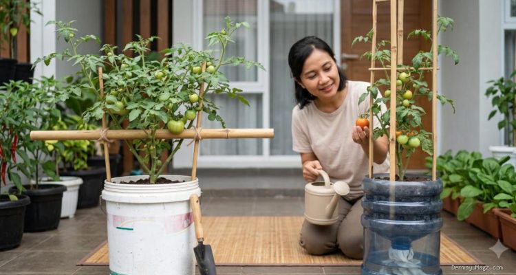 Pilih Mana untuk Menanam Tomat di Rumah: Ember Bekas atau Galon Bekas?