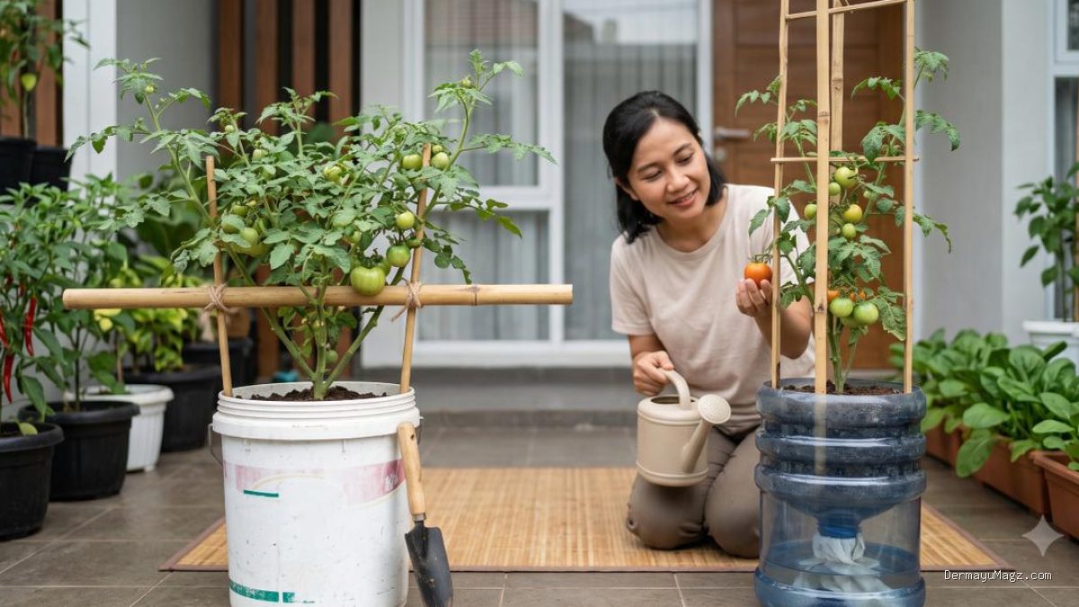 Pilih Mana untuk Menanam Tomat di Rumah: Ember Bekas atau Galon Bekas?