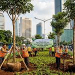 Pohon Instan Ditanam di Jakarta Pusat untuk Jaga Ruang Terbuka Hijau