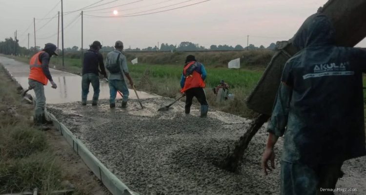 Proyek Siluman di Jalan Pesawahan Desa Sukamelang Indramayu?