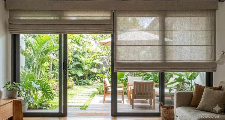 12 Tips Menutup Pintu Kaca Geser Tanpa Gorden, Rumah Lebih Estetik