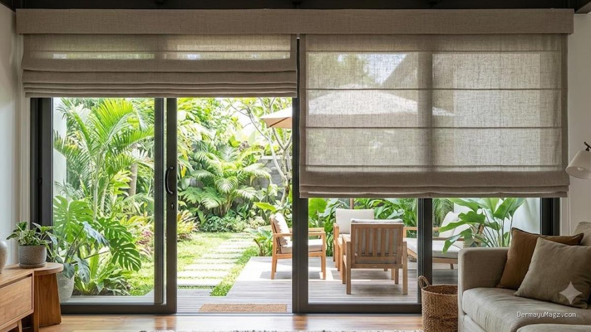 12 Tips Menutup Pintu Kaca Geser Tanpa Gorden, Rumah Lebih Estetik