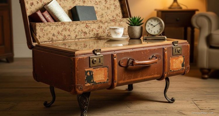7 Ide Sulap Koper Bekas Jadi Meja Vintage Estetik & Mudah Ditiru