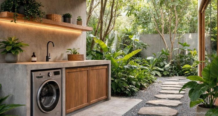 8 Ide Desain Tempat Cuci Outdoor Estetik, Solusi Ruang Cuci Modern