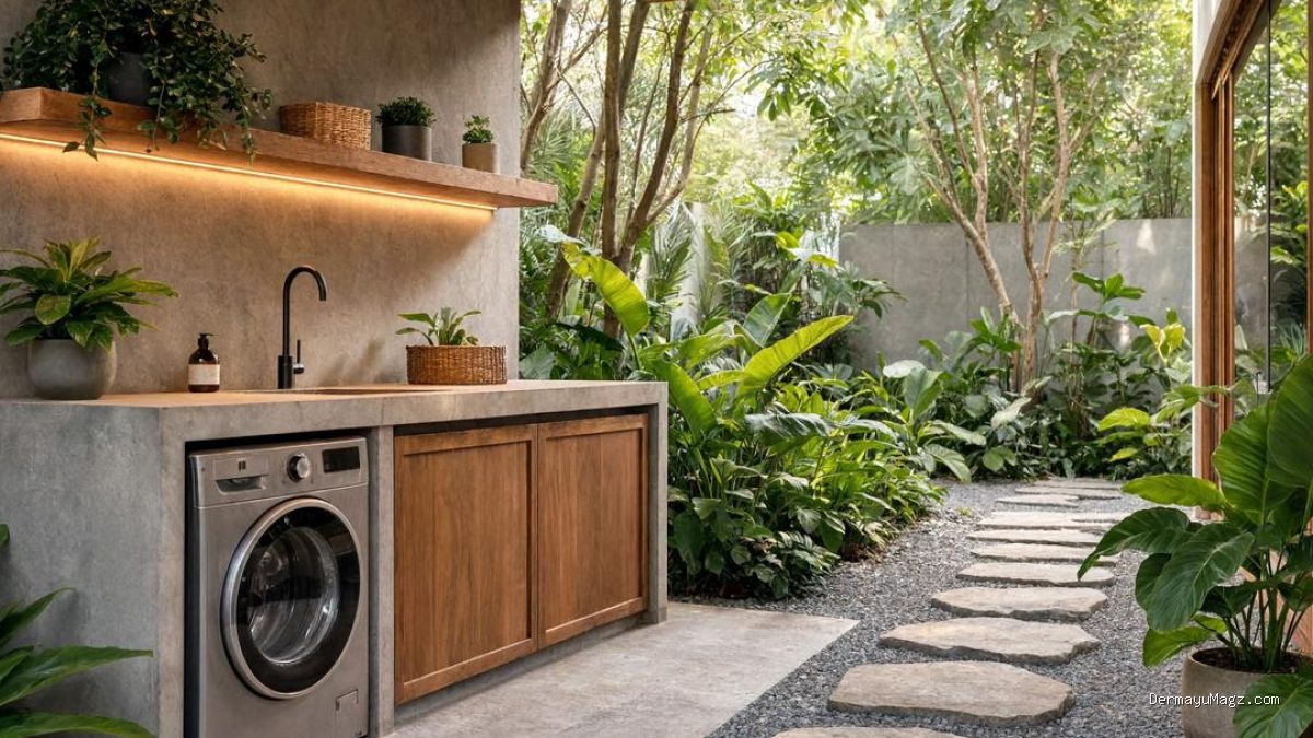 8 Ide Desain Tempat Cuci Outdoor Estetik, Solusi Ruang Cuci Modern