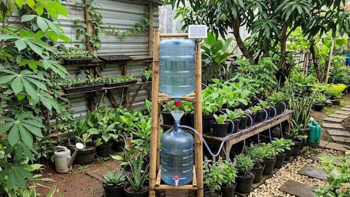 DIY Alat Penyiram Tanaman Otomatis dari Galon Bekas, Praktis!