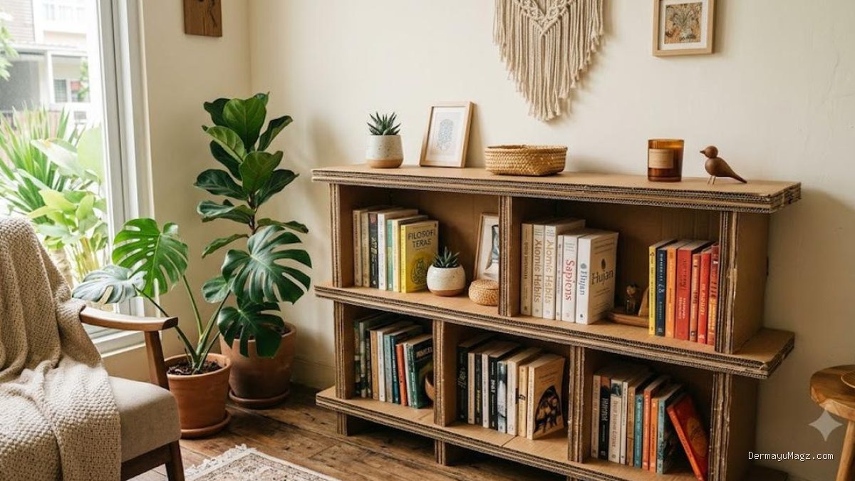 DIY Rak Buku dari Kardus: Solusi Hemat dengan Desain Unik