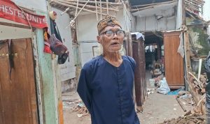 Kondisi Rumah Diding Boneng Usai Ambruk, Nyaris Rata dengan Tanah