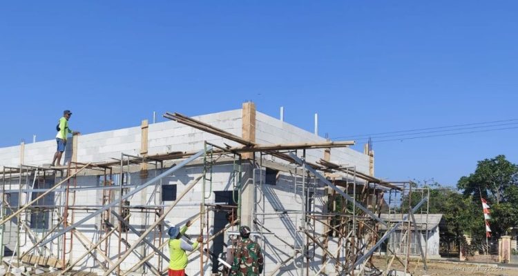 Progres Pembangunan Markas Koramil 1618/Cikedung Capai 52%