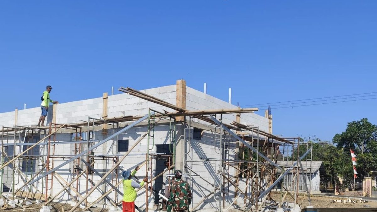 Progres Pembangunan Markas Koramil 1618/Cikedung Capai 52%