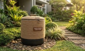 Sulap Ban Bekas Jadi Tempat Sampah Taman Unik dan Estetik
