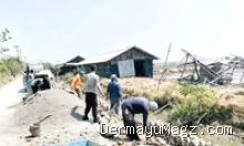 Warga Luwung Gesik Indramayu Kompak Gotong Royong Perbaiki Saluran Air 8 Agustus 2026